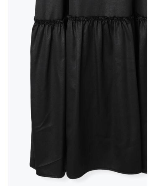 Te chichi（テチチ）の「レザーライクキャミワンピース（ワンピース・レディース・ブラック/ライトベージュ・F）」の12枚目の写真