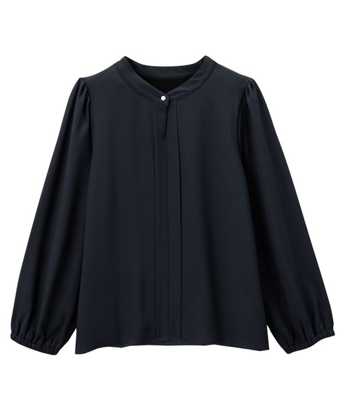 alotta(アロッタ)の「ふんわり裏起毛フロントタックブラウス(シャツ/ブラウス・レディース・スモークピンク/グレイッシュベージュ/ホワイト/ダークネイビー/ブラック系その他・M/L/LL/3L)」の12枚目の写真