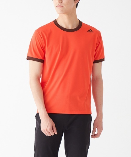 adidas（アディダス）の「adidas/アディダス ワンポイントロゴ Tシャツ 吸汗速乾（その他アンダーウェア/インナー・メンズ・ホワイト/オレンジ系その他/ネイビー/ブラック/ライラック・MEDIUM/LARGE/SMALL）」の5枚目の写真