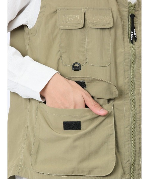 semantic design(セマンティックデザイン)の「【WEB限定販売】ジェリー/GERRYナイロンタフタ ベスト(ベスト・メンズ・カーキ/ブラック・LARGE/MEDIUM/X-LARGE)」の10枚目の写真