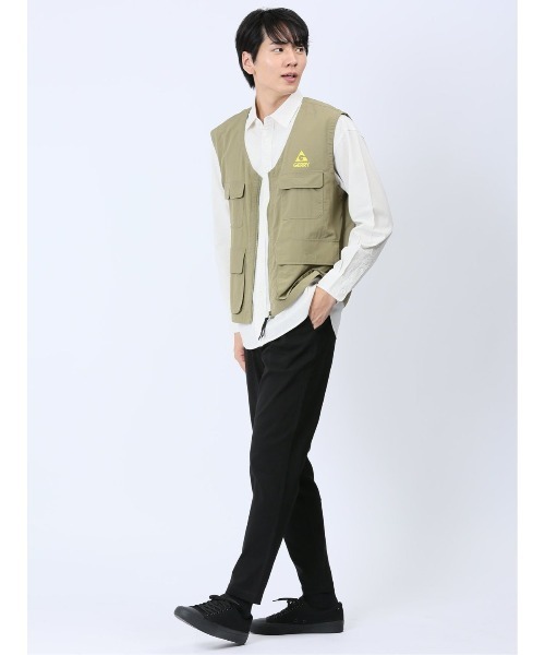 semantic design(セマンティックデザイン)の「【WEB限定販売】ジェリー/GERRYナイロンタフタ ベスト(ベスト・メンズ・カーキ/ブラック・LARGE/MEDIUM/X-LARGE)」の14枚目の写真