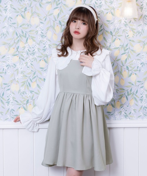 DearMyLoveRose(ディアマイラブローズ)の「バックリボンドレスミニジャンスカ(スカート・レディース・ブラック/ベージュ/グリーン/ベージュ系その他・MEDIUM/LARGE/X-LARGE/XX-LARGE)」の6枚目の写真