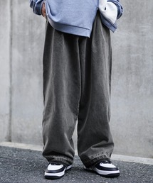 MinoriTY | 【MinoriTY】カットオフワイドフィットストレートデニム ワイドパンツ メンズ オーバーサイズ スラックスデニム テーパードデニム バギーデニム 秋服(デニムパンツ)