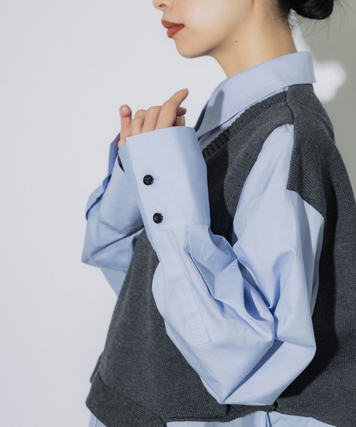 UNITED TOKYO（ユナイテッドトウキョウ）の「ニットドッキングシャツ