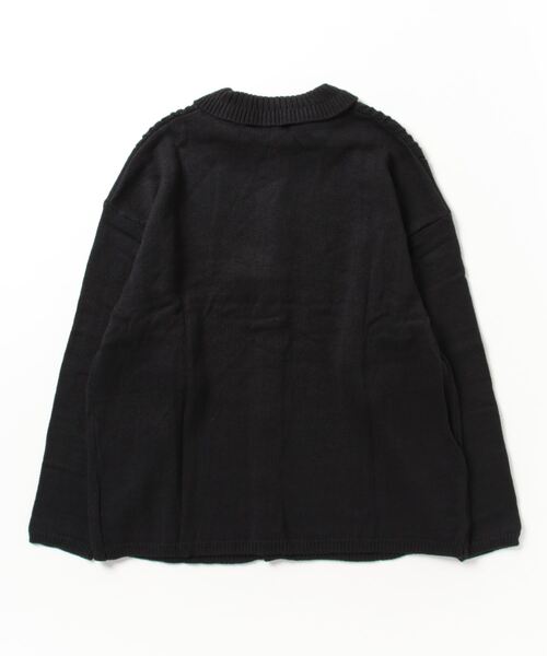【セール】【i】透かし編み切替 ニットポロカーディガン（カーディガン/ボレロ）｜JOHN'S CLOSET（ジョンズクローゼット）
