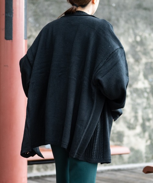 【セール】【i】透かし編み切替 ニットポロカーディガン（カーディガン/ボレロ）｜JOHN'S CLOSET（ジョンズクローゼット）