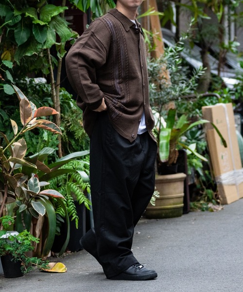 【セール】【i】透かし編み切替 ニットポロカーディガン（カーディガン/ボレロ）｜JOHN'S CLOSET（ジョンズクローゼット）
