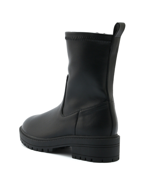 Juze（ジュゼ）の「リサイクルレザータンクソールストレッチブーツ（ブーツ・レディース・オフホワイト/ブラック・LL/L/S/M）」の6枚目の写真