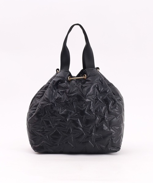 COOCO（クーコ）の「星柄キルティング２ＷＡＹ巾着トートバッグ／Ａ４対応（トートバッグ・レディース・ブロンズ/シルバー/ブラック・9）」の6枚目の写真