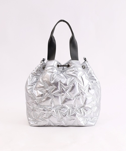 COOCO（クーコ）の「星柄キルティング２ＷＡＹ巾着トートバッグ／Ａ４対応（トートバッグ・レディース・ブロンズ/シルバー/ブラック・9）」の11枚目の写真