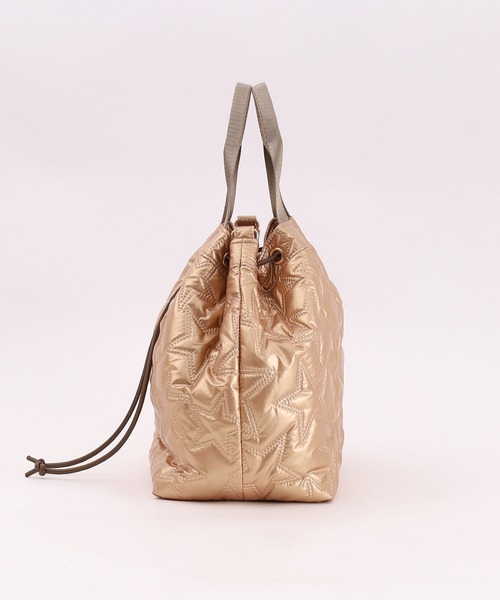 COOCO（クーコ）の「星柄キルティング２ＷＡＹ巾着トートバッグ／Ａ４対応（トートバッグ・レディース・ブロンズ/シルバー/ブラック・9）」の14枚目の写真