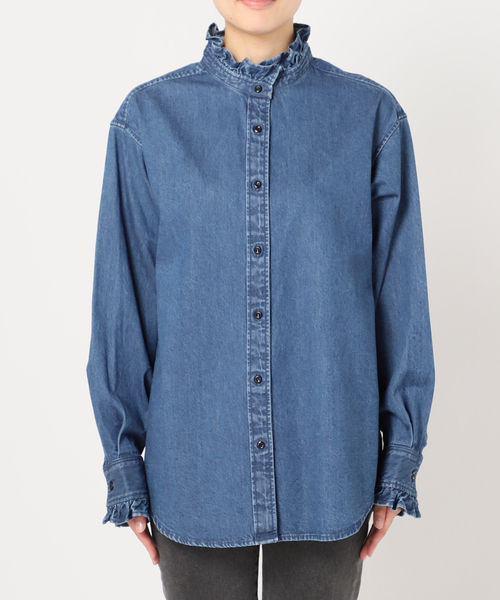 JOURNAL STANDARD relumeデニムフリルブラウス JOURNAL STANDARD relume（ジャーナルスタンダード レリューム
