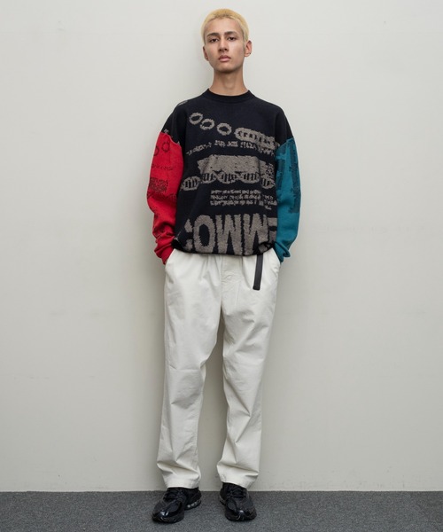 BAL（バル）の「【BAL（バル）/2024春夏】JACQUARD COTTON CREWNECK SWEATER（ニット/セーター・メンズ・グレー/ブラック・1/2/3）」の12枚目の写真