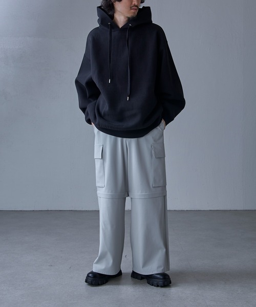 2着セット Lui's 24ss 2way コンバーチブルパンツ S 黒/グレー Lui's（ルイス）の「2way コンバーチブルパンツ（カーゴパンツ