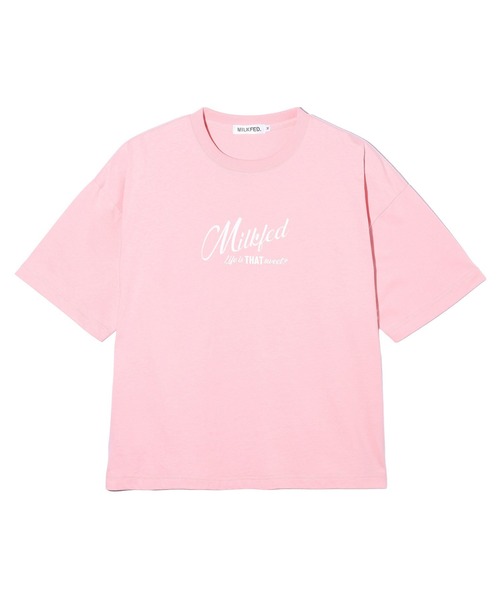 MILKFED.(ミルクフェド)の「RETRO LOGO S/S TEE(Tシャツ/カットソー・レディース・ライトイエロー/ライトピンク/オフホワイト・L/M)」の13枚目の写真