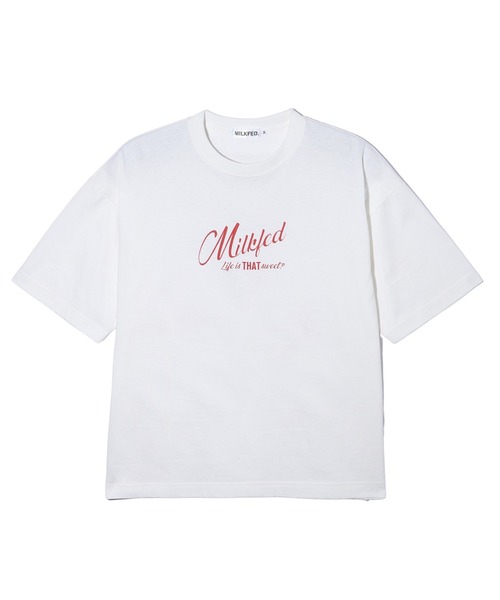 MILKFED.(ミルクフェド)の「RETRO LOGO S/S TEE(Tシャツ/カットソー・レディース・ライトイエロー/ライトピンク/オフホワイト・L/M)」の11枚目の写真