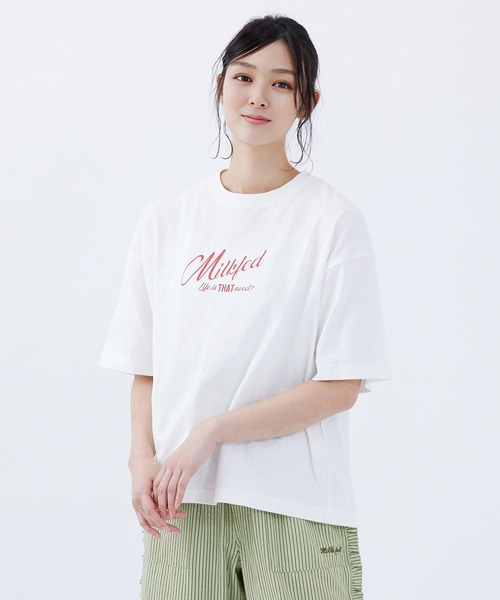 MILKFED.(ミルクフェド)の「RETRO LOGO S/S TEE(Tシャツ/カットソー・レディース・ライトイエロー/ライトピンク/オフホワイト・L/M)」の15枚目の写真