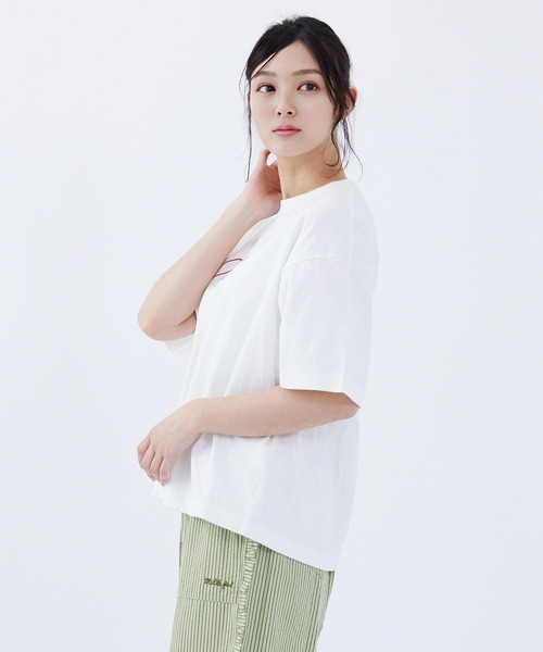 MILKFED.(ミルクフェド)の「RETRO LOGO S/S TEE(Tシャツ/カットソー・レディース・ライトイエロー/ライトピンク/オフホワイト・L/M)」の16枚目の写真