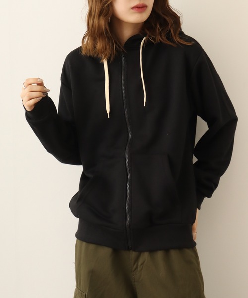 FUNALIVE(ファンアライブ)の「ヘビー裏毛ジップパーカージャケット(パーカー・レディース・杢グレー/ブラック/ライトブルー/アイボリー・L/XL/M)」の21枚目の写真
