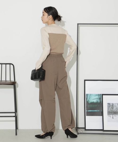 NANO universe(ナノユニバース)の「ナイロンドロストパンツ(その他パンツ・レディース・ブラック/ベージュ/モカ・FREE)」の17枚目の写真