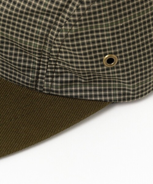 BEAMS PLUS（ビームスプラス）の「BEAMS PLUS / ポリエステル レーヨン チェック フィッシング キャップ（キャップ・メンズ・ベージュ/オリーブ・ONE SIZE）」の13枚目の写真