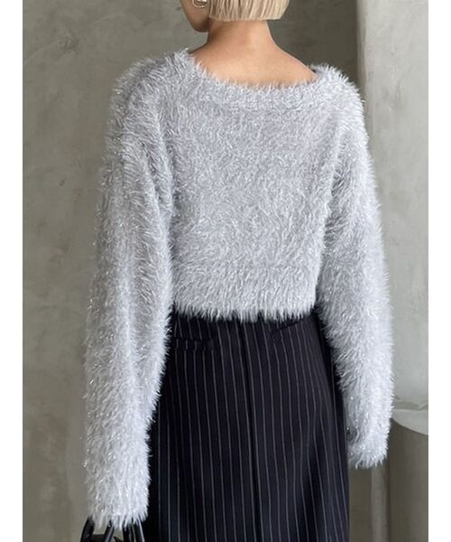 EMODA（エモダ）の「ワイドルーズグリッターニット（ニット/セーター・レディース・アイボリー/ピンク/ブラック/グレー・FREE）」の13枚目の写真