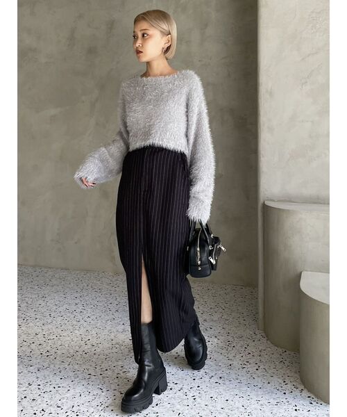 EMODA（エモダ）の「ワイドルーズグリッターニット（ニット/セーター・レディース・アイボリー/ピンク/ブラック/グレー・FREE）」の14枚目の写真