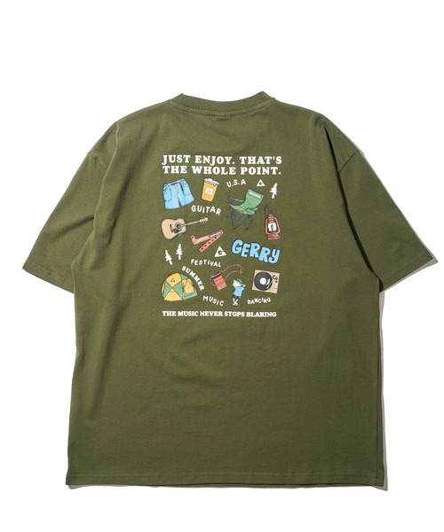 GERRY(ジェリー)の「【GERRY/ジェリー】ヘビーウエイト天竺バックプリントTシャツ(Tシャツ/カットソー・メンズ・ホワイト/カーキ/チャコールグレー/ブルー・MEDIUM/LARGE/X-LARGE)」の9枚目の写真