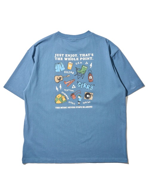 GERRY(ジェリー)の「【GERRY/ジェリー】ヘビーウエイト天竺バックプリントTシャツ(Tシャツ/カットソー・メンズ・ホワイト/カーキ/チャコールグレー/ブルー・MEDIUM/LARGE/X-LARGE)」の11枚目の写真