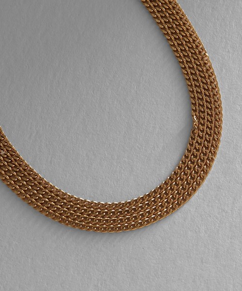 COCOSHNIK（ココシュニック）の「シルバー カーブチェーン レイヤード ブレスレット GP（ブレスレット・レディース・クリア・17）」の3枚目の写真