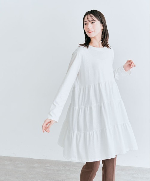 kirakiraShop(キラキラショップ)の「ティアード チュニック カットソー(Tシャツ/カットソー・レディース・ブラック/ネイビー/オフホワイト/杢グレー/ブルー/チャコール・FREE)」の14枚目の写真