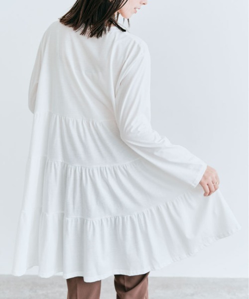 kirakiraShop(キラキラショップ)の「ティアード チュニック カットソー(Tシャツ/カットソー・レディース・ブラック/ネイビー/オフホワイト/杢グレー/ブルー/チャコール・FREE)」の12枚目の写真