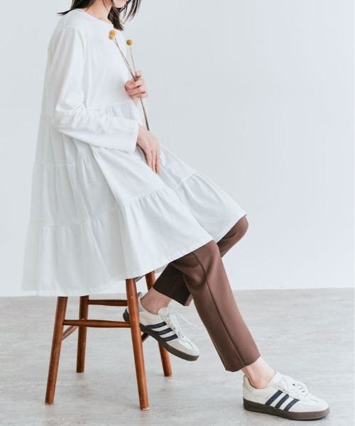 kirakiraShop(キラキラショップ)の「ティアード チュニック カットソー(Tシャツ/カットソー・レディース・ブラック/ネイビー/オフホワイト/杢グレー/ブルー/チャコール・FREE)」の18枚目の写真