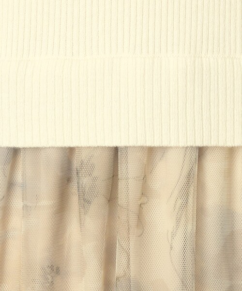 ITS'DEMO（イッツデモ）の「◆【レイヤード風コーデ／柔らかな着心地／タイパ◎／時短】チュールドッキングワンピ（ワンピース・レディース・ベージュ/ネイビー/オフホワイト/パープル・00）」の18枚目の写真