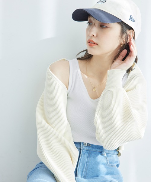 ROPE' PICNIC(ロペピクニック)の「カットテレコインナー(タンクトップ・レディース・ホワイト/ブラック/ブラック系その他2・38)」の14枚目の写真
