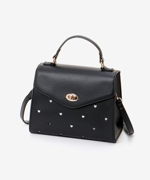 MAJESTIC LEGON(マジェスティックレゴン)の「manyハートハンドバッグ(ハンドバッグ・レディース・アイボリー/ブラック/グレイッシュベージュ・FREE)」の6枚目の写真