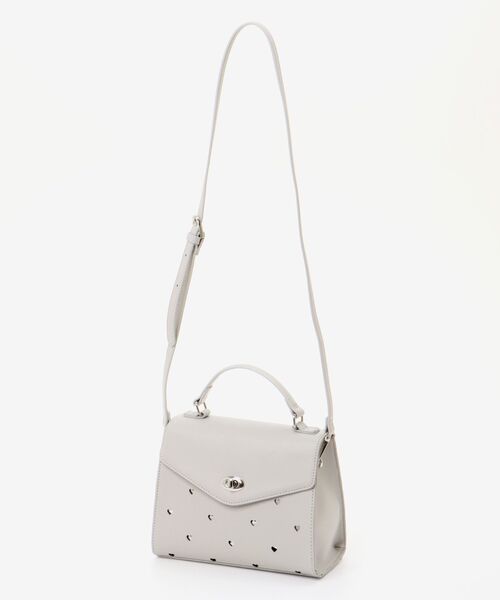 MAJESTIC LEGON(マジェスティックレゴン)の「manyハートハンドバッグ(ハンドバッグ・レディース・アイボリー/ブラック/グレイッシュベージュ・FREE)」の21枚目の写真