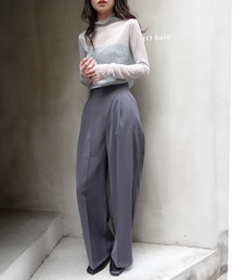 CORNERS | ハイウエストタックパンツ(スラックス)