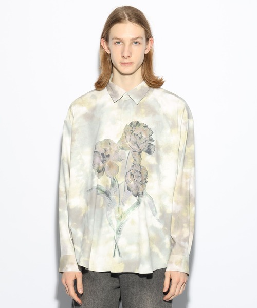 HARE（ハレ）の「ブラーフロントプリントシャツ(HARE)（シャツ/ブラウス・メンズ・ブラック/イエロー/ブルー・FREE）」の13枚目の写真