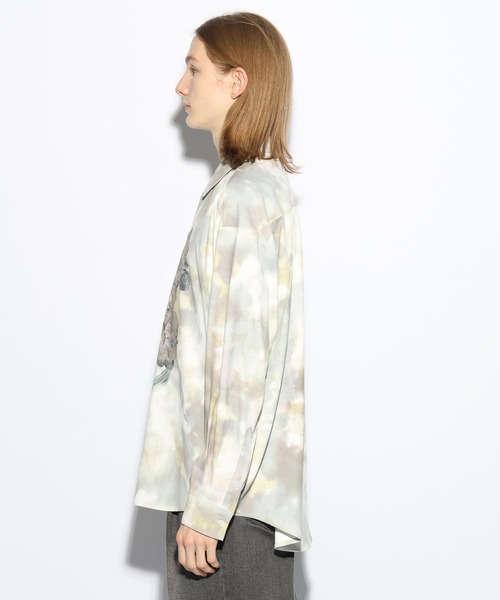 HARE（ハレ）の「ブラーフロントプリントシャツ(HARE)（シャツ/ブラウス・メンズ・ブラック/イエロー/ブルー・FREE）」の14枚目の写真