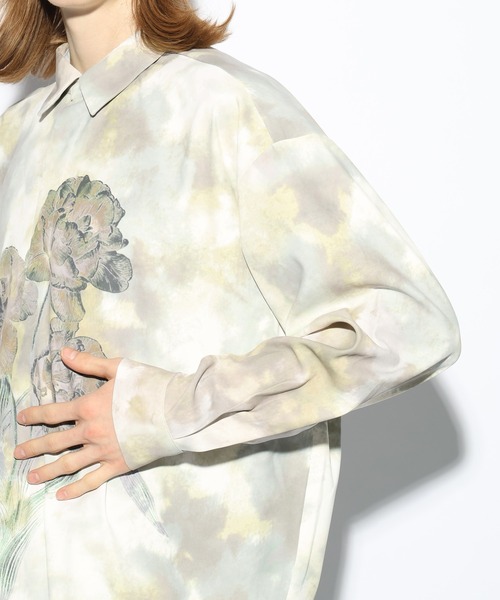 HARE（ハレ）の「ブラーフロントプリントシャツ(HARE)（シャツ/ブラウス・メンズ・ブラック/イエロー/ブルー・FREE）」の18枚目の写真