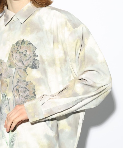 HARE（ハレ）の「ブラーフロントプリントシャツ(HARE)（シャツ/ブラウス・メンズ・ブラック/イエロー/ブルー・FREE）」の19枚目の写真