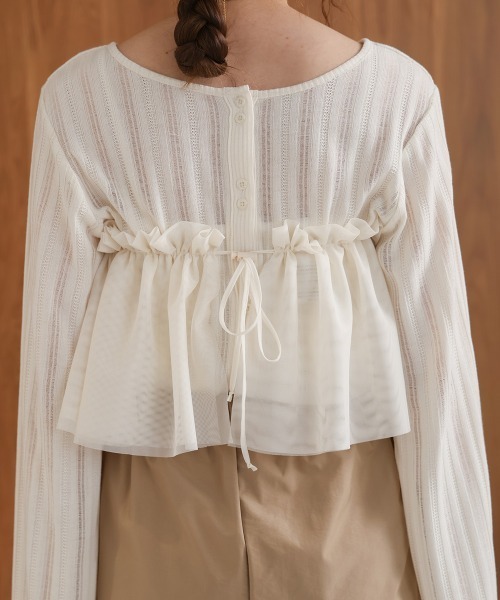 Bab（バブ）の「チュールフリルカラー（付け襟・レディース・ブラック/ホワイト系その他・ONESIZE）」の16枚目の写真