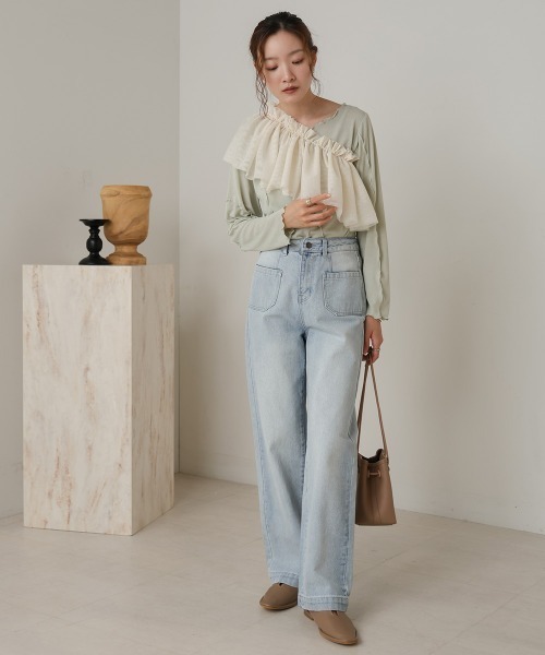 Bab（バブ）の「チュールフリルカラー（付け襟・レディース・ブラック/ホワイト系その他・ONESIZE）」の20枚目の写真