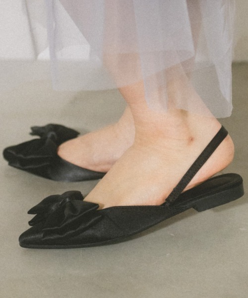 ECREL(エクレール)の「バックストラップリボンパンプス(パンプス・レディース・ブラック/ピンク・M/S/L)」の6枚目の写真