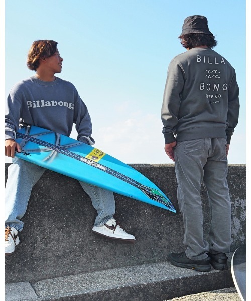 BILLABONG（ビラボン）の「BILLABONG メンズ CREW KNIT セーター 【2024年春夏モデル】/ビラボンロゴニット（ニット/セーター・メンズ・インディゴブルー/チャコールグレー/ピンク・MEDIUM/LARGE）」の5枚目の写真