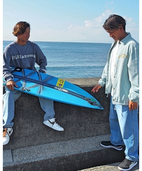 BILLABONG（ビラボン）の「BILLABONG メンズ CREW KNIT セーター 【2024年春夏モデル】/ビラボンロゴニット（ニット/セーター・メンズ・インディゴブルー/チャコールグレー/ピンク・MEDIUM/LARGE）」の6枚目の写真