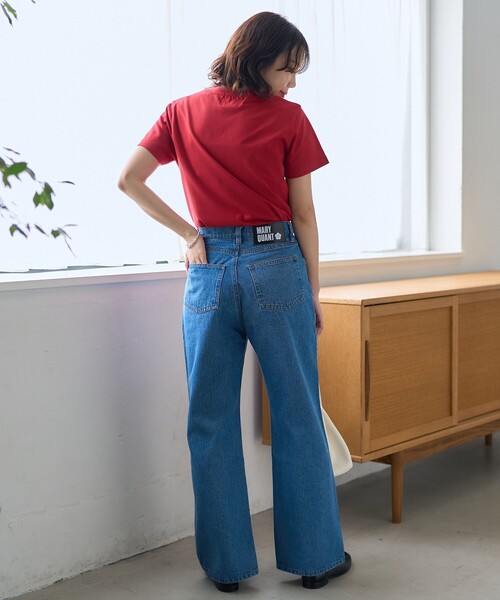 PUBLUX（パブリュクス）の「MARY QUANT × PUBLUX/マリークワント ワンポイント刺繍ロゴTシャツ　限定展開（Tシャツ/カットソー・レディース・ブラック/レッド/イエロー/オフホワイト/チャコールグレー・ﾌﾘ-）」の20枚目の写真