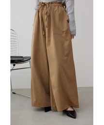 ソフトタッチギャザーワイドパンツ