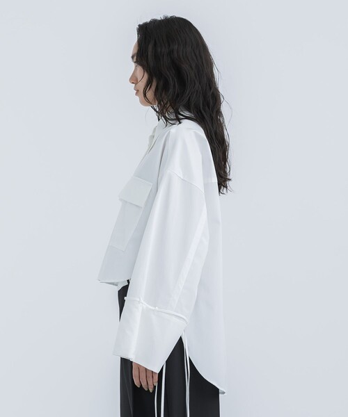 STUDIOUS(ステュディオス)の「【STUDIOUS/ステュディオス】コットンオーバーシャツ(シャツ/ブラウス・レディース・サックスブルー/ホワイト・FREE)」の5枚目の写真